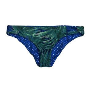 Carve Designs Sanitas Tropical Print Reversable Polka Dot Bikini Bottoms Size XL